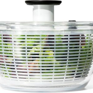 OXO Good Grips Salad Spinner | Lettuce Spinner | Fruit Washer | Fruit Washing Bowl with Strainer | Vegetable Cleaner | Salad Cleaner | Lettuce Washer | 6.22 Quart Capacity